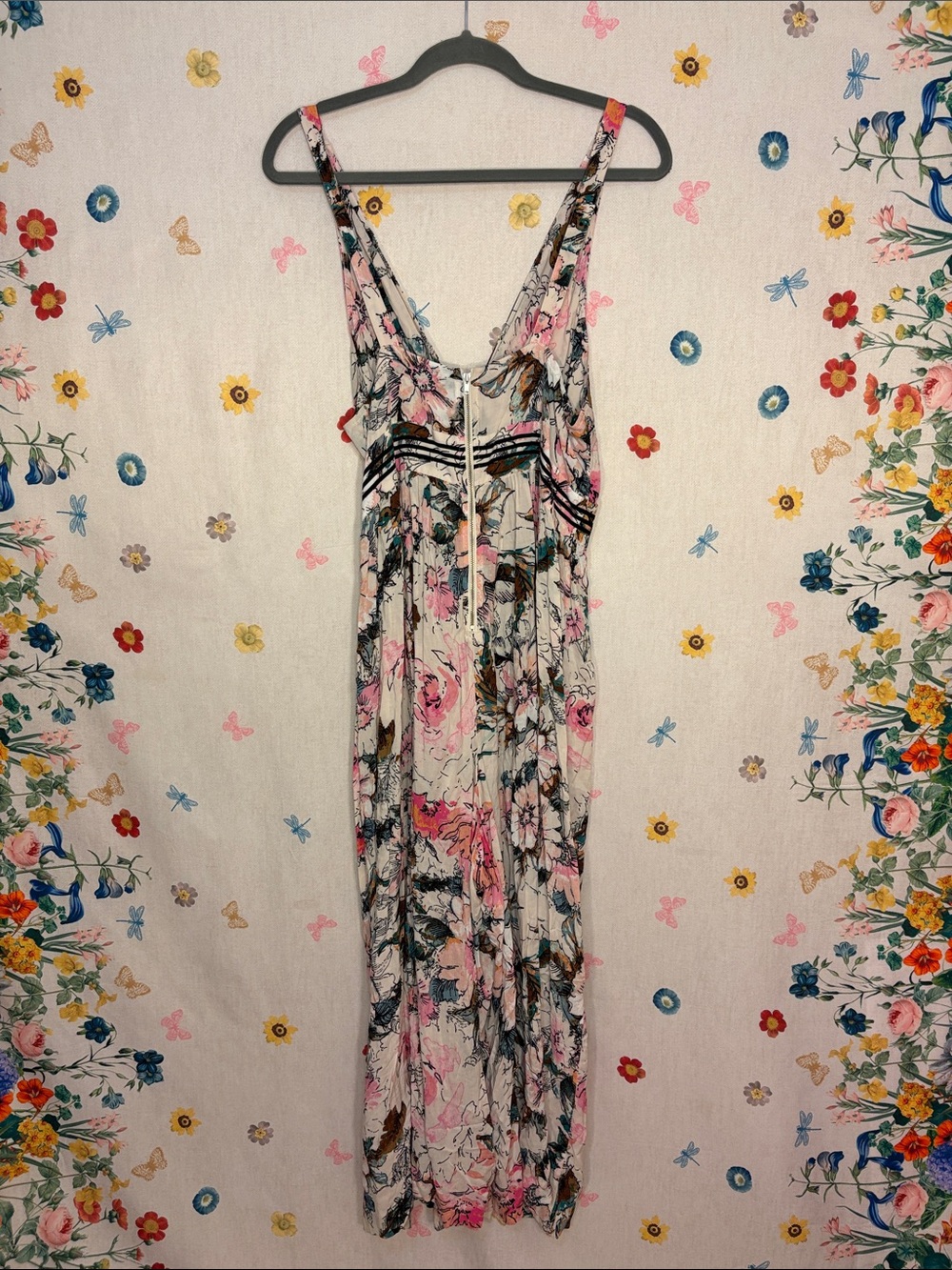 Tracy Reese - Floral Print Dress in Pink, Teal & Black Size 14 - Picture 4 of 11